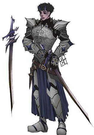 full body + color + rendered shading