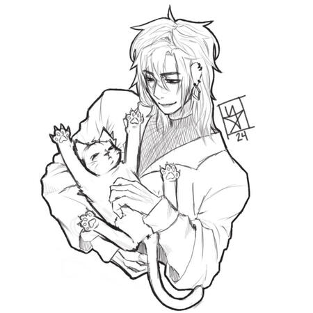 Clean Sketch, half body